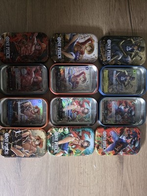 One Piece Sealed PROMO CARDS NM 6 Set + TS-01 Mini-Tins Vol.1 Asian Limit. Empty