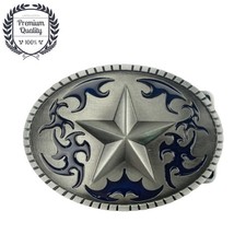 Metal Zinc Alloy Belt Buckle Western Cowboy Casual Fashion Style PREMIUM Star