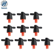(10) 1/4" Straight In-Line Gas Fuel Shut-off / Cut-off Valves Petcock AM36141