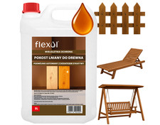 IMPREGNANTE PER LEGNO 5L OLIO DI LINO COTTO RESISTENTE EFFICIENTE Flexol