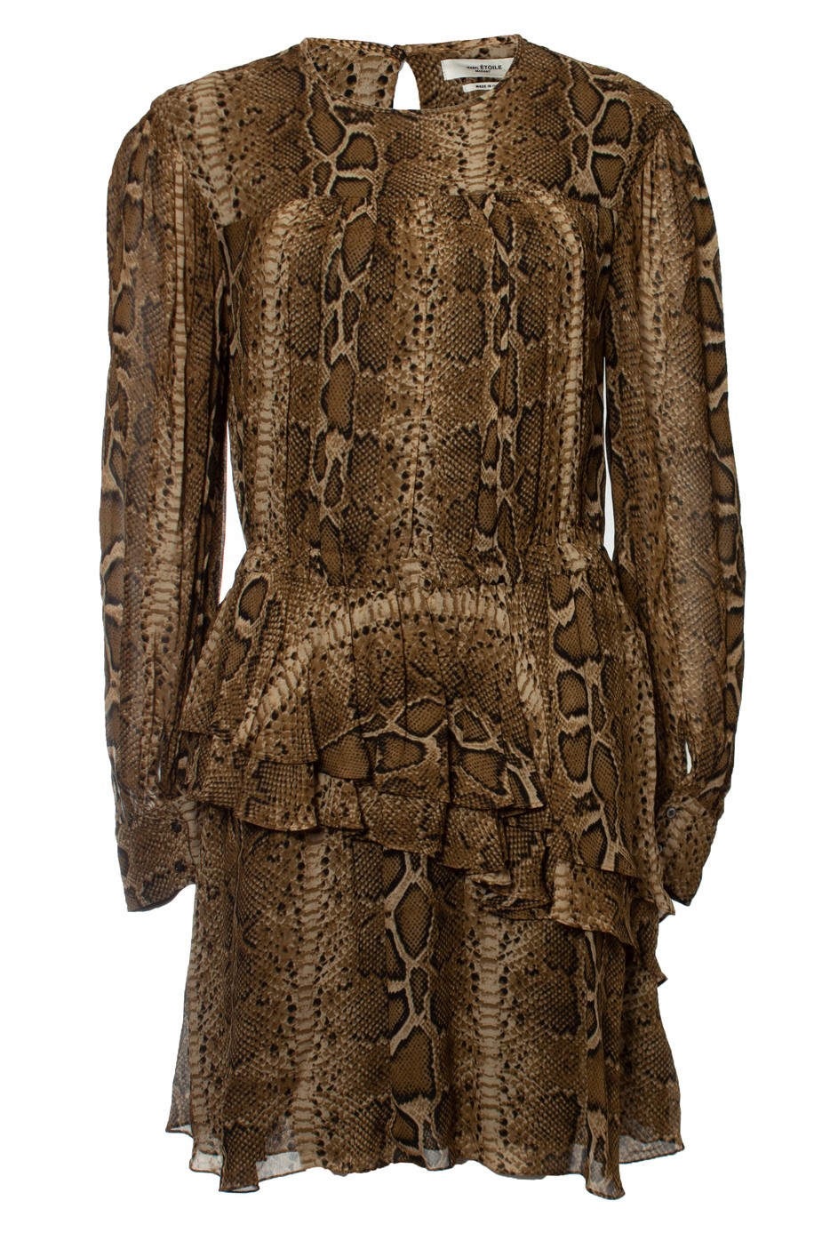 Isabel Marant Étoile Python Print Ruffle Dress Fe… - image 1
