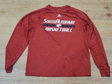 Adudas UNIVERSITY OF SOUTH ALABAMA Men's Red Long Sleeve T Shirt Medium