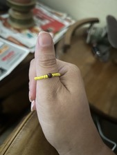 Handmade Beaded Ring Yellow and Brown Size 7 Adjustable New