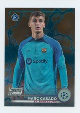 2022-23 Marc Casado Topps Stadium Club Chrome Orange/Blue Rookie Card 3/10. rookie card picture