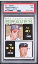 1964 Topps PHIL NIEKRO # 541 -▶HOF !!!◀▶ROOKIE CARD◀?SCARCE HIGH # - SP? PSA 7. rookie card picture