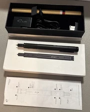 LIX Circular 3D Printing Pen + 2 Filament Refills~Black-Color~Power~Rev.V004