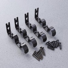  2 Pcs Curtain Rail Support Brackets Double Rod Holder Pole Center