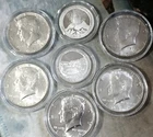 1964 Kennedy Half Dollars - 5 Ea. - 90% Silver - & VOLCANO & CHACO QUARTERS BU