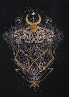 Counted Cross Stitch Kit ''Night Butterfly'' Animal Design Stitching Project