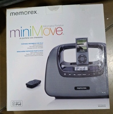 Memorex miniMove Portable Boombox (for iPod) NIB New