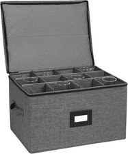 Hard Shell  Sides Bottom and Stackable (Black), Wine Glass Packing Boxes fo