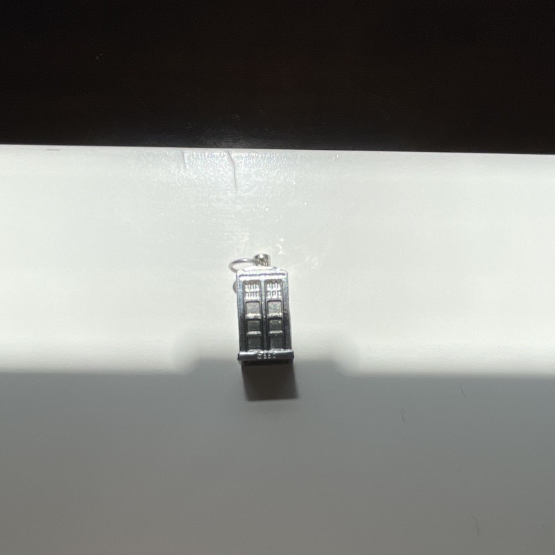 Doctor Who TARDIS Police Box Charm/Pendant - Silver Tone