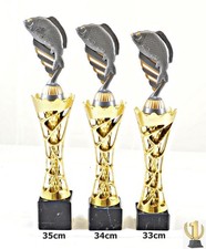 Angel-Angler-Fischer Troph&auml;e / Pokal 3er set oder einzeln incl. Beschriftung