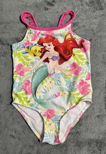 Girls Disney Princess Little Mermaid One Piece Swimsuit Swimwear 5T EUC