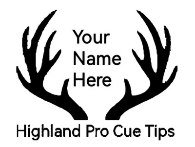 Highland Pro Queue Tips personalisierte Dose mit 4 Klassen Tips Ihrer Wahl 