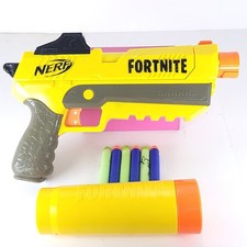 Nerf Fortnite Blaster Shhh Pistol w/Silencer 6 Darts SP-L Elite Tested/Works