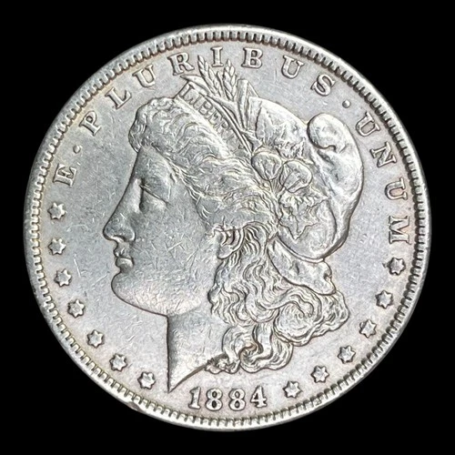 1884 Morgan Silver Dollar, XF+