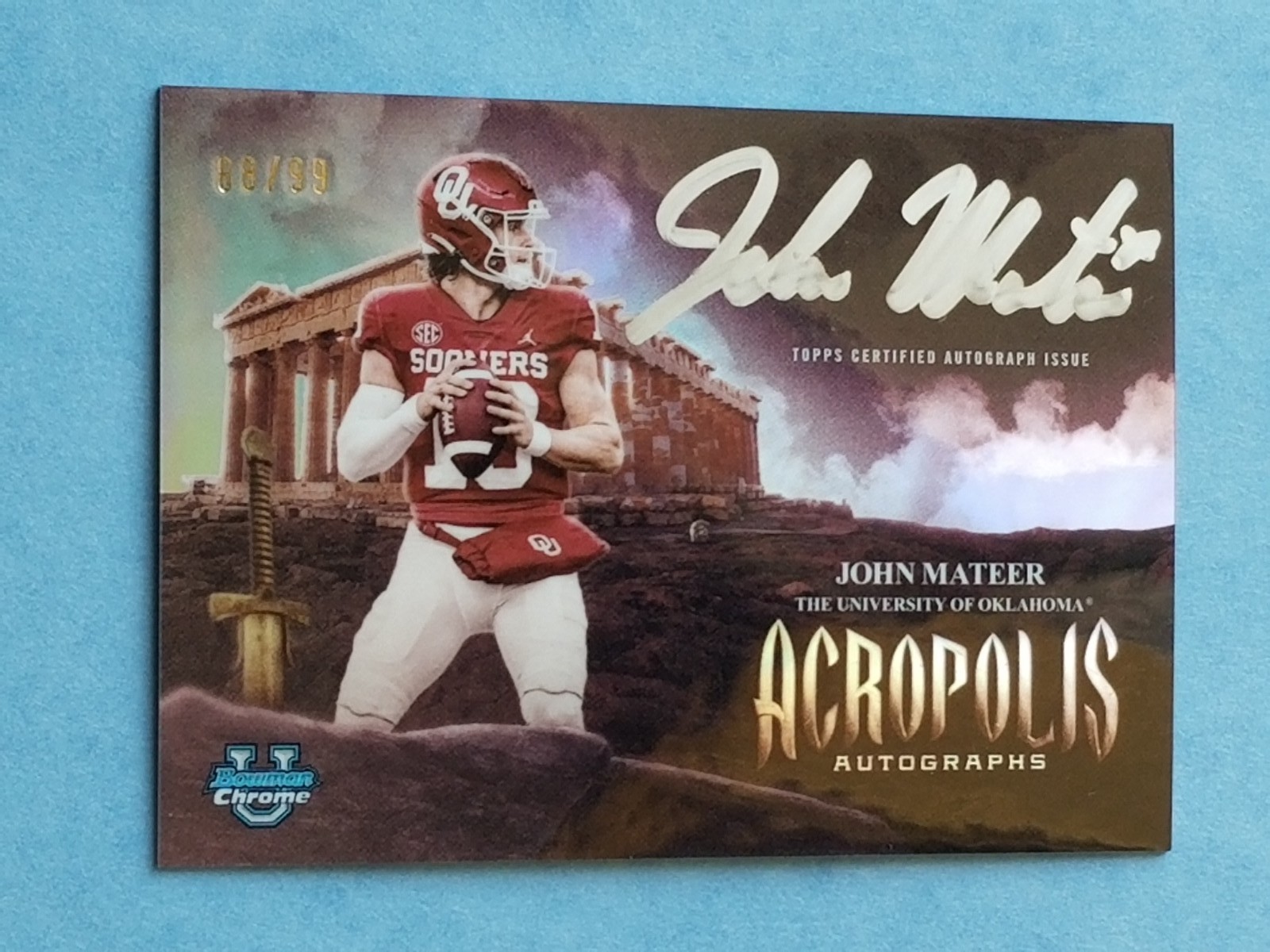 JOHN MATEER 2025 Bowman U Chrome Acropolis RC Rookie On Card Auto 88/99