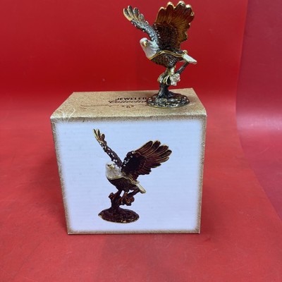 Bald Eagle Jeweled Trinket Box New in Box Originally
