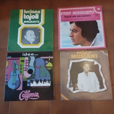 Lot von 4 Vinyl Schallplatten LP Tajoli, Bongusto, Misiani, Kalifornien. Sehr gut