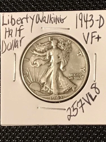 1943-D Liberty Walking Half Dollar  VF+