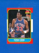 1986/1987 Fleer Basketball#32 Patrick Ewing'86 RC Rookie Set Card Wear (altered)