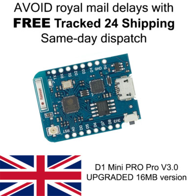 UK | NEU AKTUALISIERT! Lolin WeMos D1 Mini PRO V3.0 NodeMcu 16 MB WIFI ESP8266