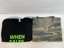 Lote de 2 camisetas de mujer manga corta talla L: Hanley camufladas y negras