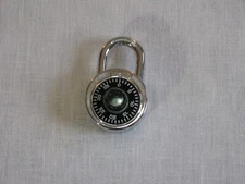 Vtg National Lock Co Hardened Combination Padlock w/Combination rr