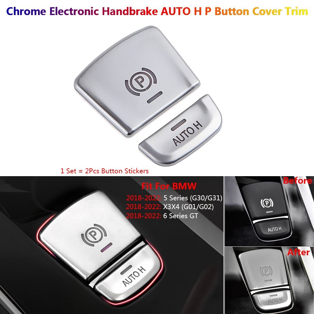 For BMW 5 Series X3 X4 G30 G01 G02 2018 Car Interior Handbrake Switch Cover Trim