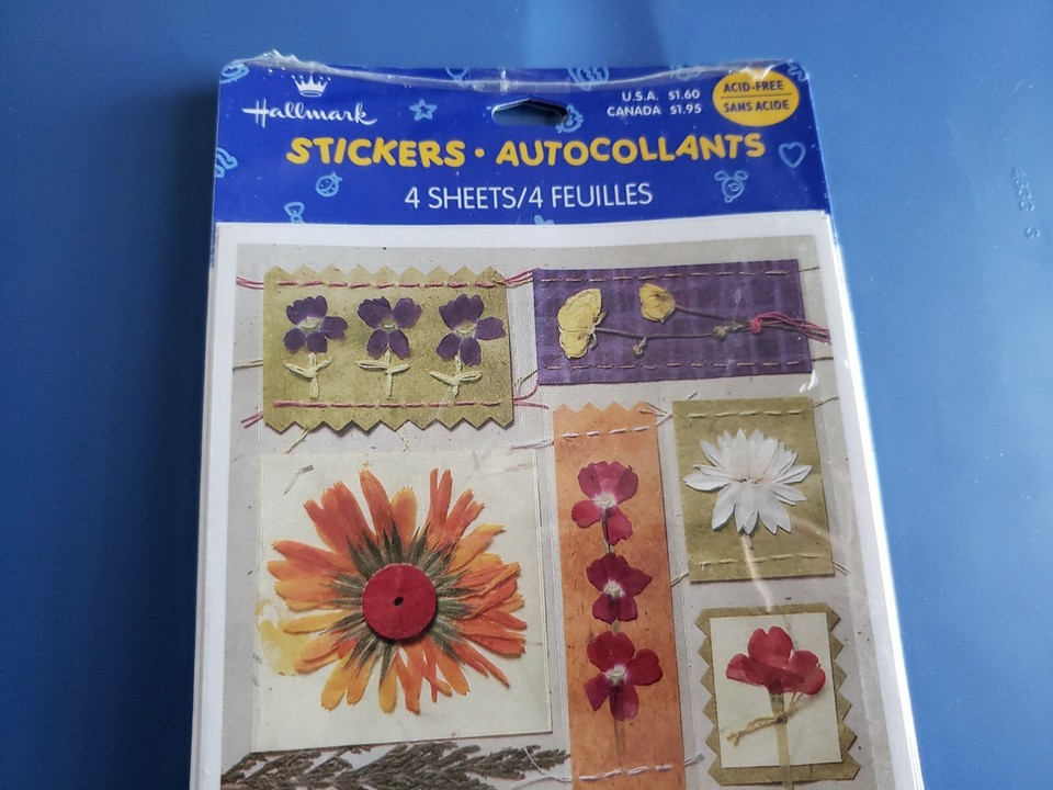 2 Packs Hallmark Flower Sticker Autocollants 4 Sheets per package Daisy ...