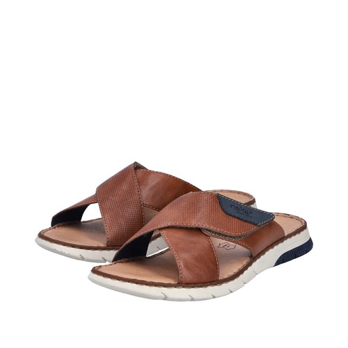 Rieker Herren Pantolette Pantoletten Sandalen Hausschuhe Schuhe braun 25283 - Picture 8 of 14