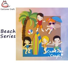 Summer Beach Series Metal Cutting Dies Scrapbook Stencil Card Making DIY Craft