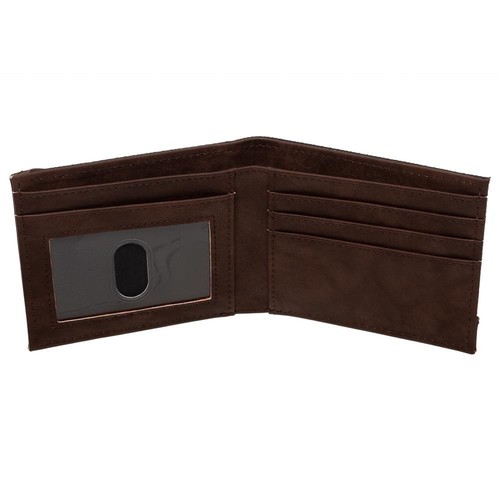 NASA Brown Bifold Wallet Officially Licensed Logo Space Astronaut Buzz Aldrin - Picture 3 of 3