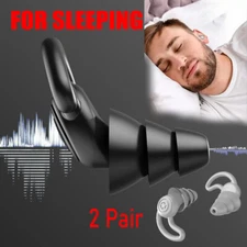 2Pair Noise Reduction Earplugs 40dB Super Comfortable Silicone Reusable Earplugs