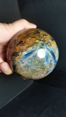 RARE 1311.6G Natural beautiful Blue Kyanite Sphere Ball Stone
