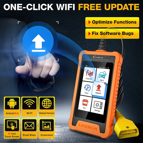 LAUNCH Creader ELITE Alle Systemscans OBD2 Diagnosegerät IMMO ABS EGR für Benz - Bild 8 von 10