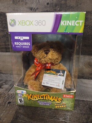 Xbox 360 Kinect Kinectimals Game w/ Plush Bear NEW Factory Sealed Bundle