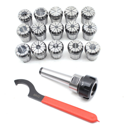 17pcs ER32 CNC Fräser Spannzangen Satz Spannzangenfutter MK3 M12 Aufnahme 2-20mm