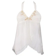 ALEXANDER McQUEEN S/S 1996 "The Hunger" White Silk Chiffon Halter Top NWT