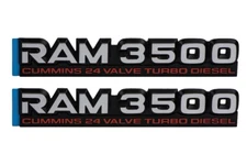 98-02 NEW DODGE RAM 3500 CUMMINS 24 VALVE TURBO DIESEL EMBLEM NAMEPLATE BADGE
