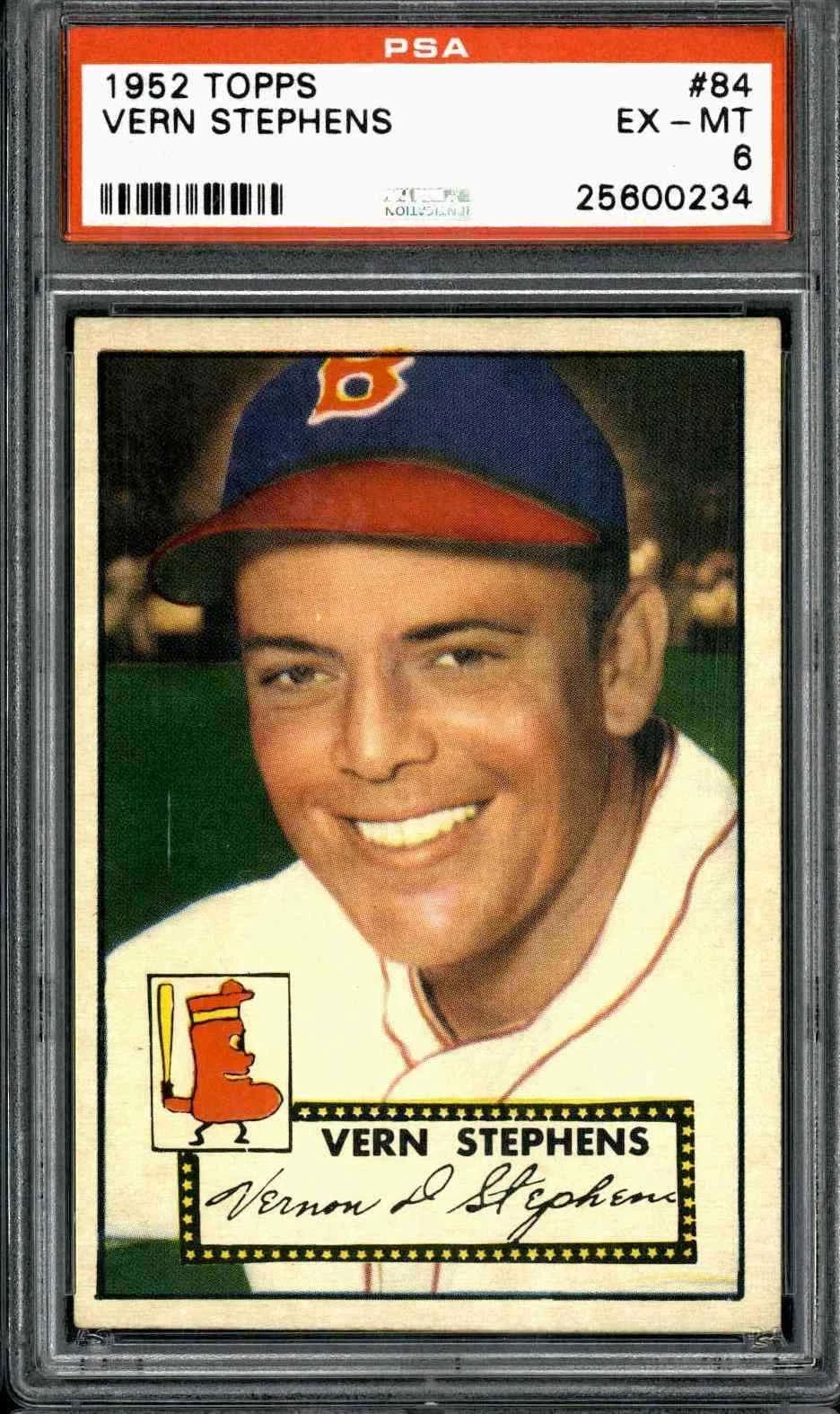 1952 Topps #84 Vern Stephens - PSA 6