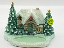 NEW ASHLAND TINY TREASURES LIGHTED CHRISTMAS VILLAGE 8" X 6" HOUSE WITH POND