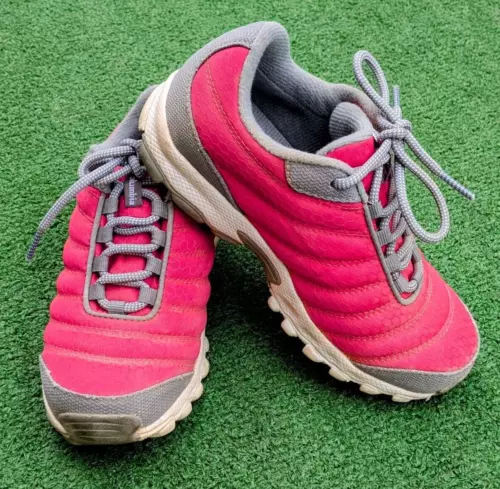 Columbia Girls Sneakers Sz 1 Omni Grip Pink Waterproof Trail Hiking Shoes EUC