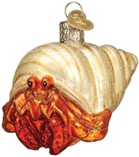 Hermit Crab Blown Glass Christmas Ornament by Old World Christmas
