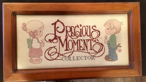 Precious Moments Collector Framed Cross Stitch - Picture 2 of 2