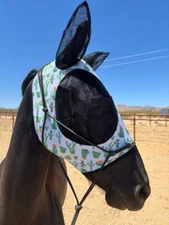 Fern's Best Horse Equine Fly Mask with Ears - colors and fun designs!