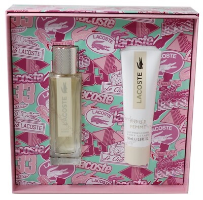Lacoste Pour Femme 2 Pces Set for Women 1.7 oz EDP Spray+1.7 oz B/L New In Box