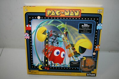 K NEX PAC MAN Motorized ROLLER COASTER BUILDING SET 432 PIECES NIB Sealed
