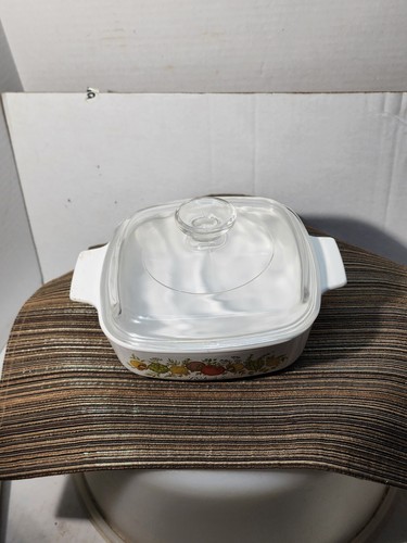 CorningWare Spice Of Life L'Echalote Casserole 1 Quart A1B w Pyrex Lid - Picture 2 of 8